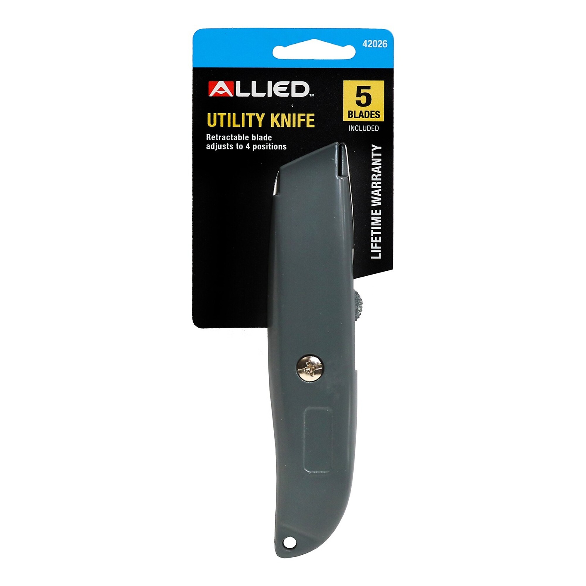 Allied International Retractable Utility Knife — 4 Position, Model# 42026